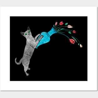 Russian Blue Cat Posters and Art